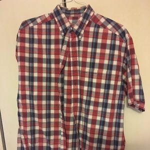 Red, White & Blue plaid short sleeve shirt